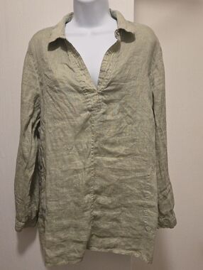 J. Jill Love Linen Green Tunic L